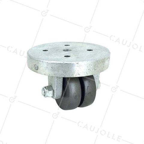 ROULETTE EXTRA-BASSE EN ACIER FORTE CHARGE DIAMÈTRE 50 MM HAUTEUR 64 MM CHARGE 270 kg - SURB 50 ACIER • Caujolle
