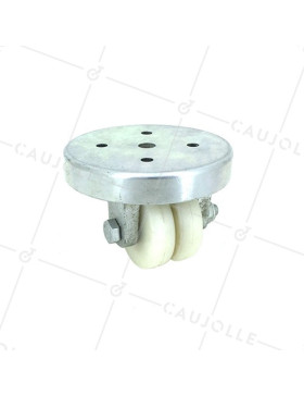 ROULETTE EXTRA-BASSE EN NYLON DIAMÈTRE 50 MM CHARGE 160 KG - SURB 50 NYLON • Caujolle