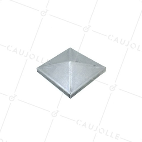 STEEL GATE POST CAP TO PAINT SIZE 80 X 80 MM • Caujolle