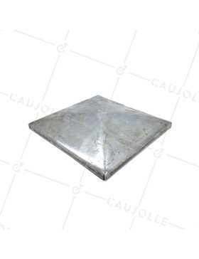 STEEL GATE POST CAP TO PAINT SIZE 150 X 150 MM • Caujolle