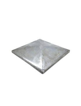 Square gate post cover in steel 150 1