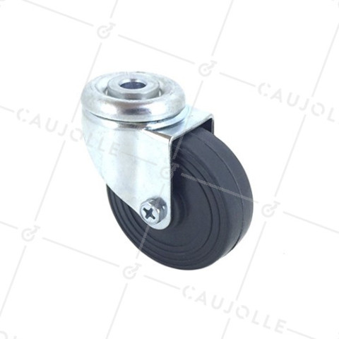SWIVEL FURNITURE CASTOR 50 MM DIAMETER 30 KG MAX LOAD - S20C50 • Caujolle