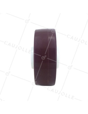 ROUE INDUSTRIELLE POLYURÉTHANE ROUGE DIAMÈTRE 125 MM AXE 20 MM A ROULEAUX