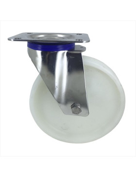 STAINLESS STEEL swivel castor wheel 200 mm diameter nylon 2