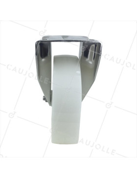 Fixed-position castor wheel STAINLESS STEEL 200 mm diameter nylon 3