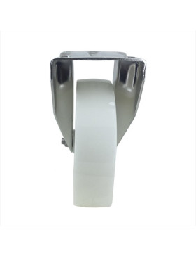 Fixed-position castor wheel STAINLESS STEEL 200 mm diameter nylon 3