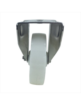 Fixed-position castor wheel STAINLESS STEEL 150 mm diameter nylon 3