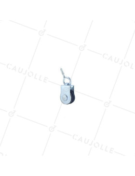 POULIE À PITON SIMPLE DIAMÈTRE 20 MM CHARGE 10 KG POUR CABLE DE 4 MM • Caujolle