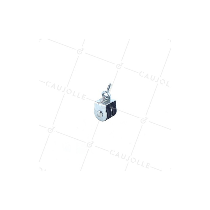 DOUBLE SCREW EYE PULLEY 20 MM DIAMETER 