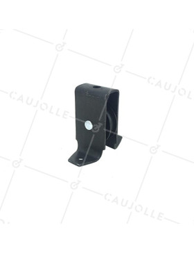 POULIE ACIER À PATTES NOIRE DIAMÈTRE 40 MM CHARGE 60 KG POUR CABLE DE 8 MM • Caujolle