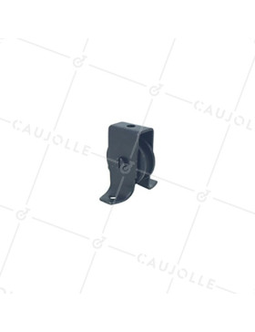 POULIE NOIRE À PATTES DIAMÈTRE 30 MM CHARGE 25 KG POUR CABLE DE 6 MM • Caujolle