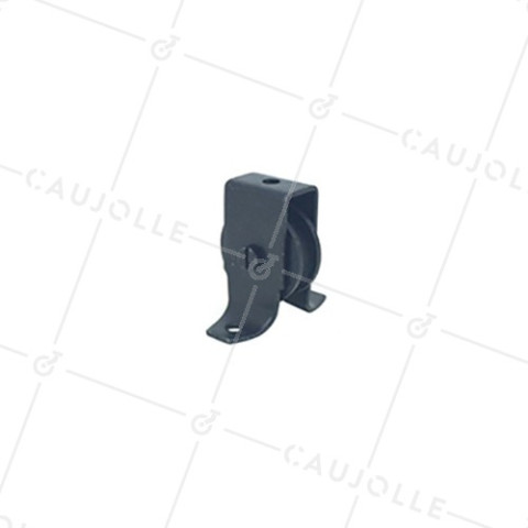 BLACK PULLEY WITH LUGS 30 MM DIAMETER • Caujolle