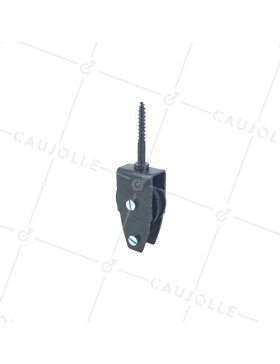 POULIE NOIRE À TIRE-FOND AVEC ENTRETOISE DIAMÈTRE 40 MM CHARGE 60 KG POUR CABLE DE 8 MM • Caujolle