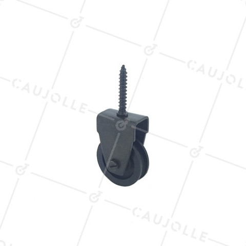 POULIE NOIRE À TIRE-FOND DIAMÈTRE 40 MM CHARGE 60 KG POUR CABLE DE 8 MM • Caujolle