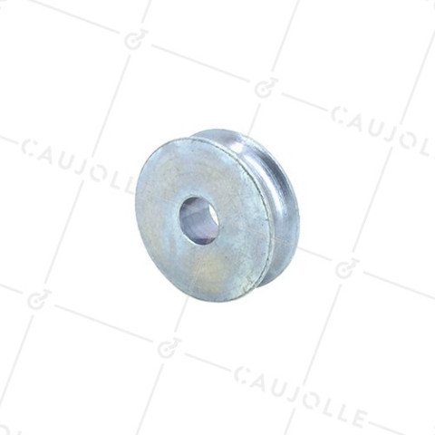 POULIE SEULE ACIER DIAMÈTRE 50 MM CHARGE 80 KG AXE 15 MM POUR CABLE DE 12 MM • Caujolle