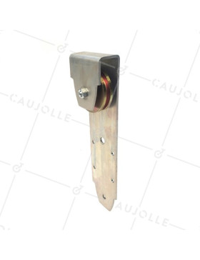 MONTURE DE PORTAIL SUSPENDU À GORGE CARRÉE DIAMÈTRE 80 MM POUR RAIL DE 10 MM CHARGE 300 KG • Caujolle