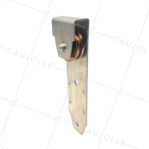 SQUARE GROOVE MOUNTING FOR SUSPENDED DOOR DIAMETER 80 MM FOR 10 MM RAIL MAX LOAD 300 KG • Caujolle