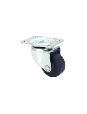 ROULETTE D'AMEUBLEMENT CAOUTCHOUC DIAMÈTRE 30 MM CHARGE 15 KG - S12C30