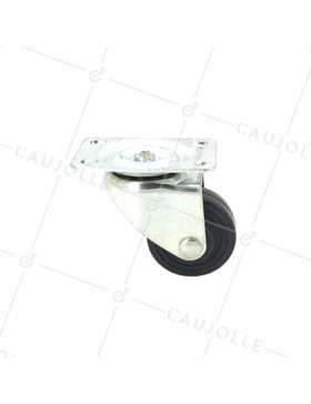 ROULETTE D'AMEUBLEMENT CAOUTCHOUC DIAMÈTRE 30 MM CHARGE 15 KG - S12C30