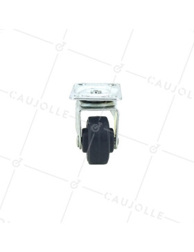 ROULETTE D'AMEUBLEMENT CAOUTCHOUC DIAMÈTRE 30 MM CHARGE 15 KG - S12C30