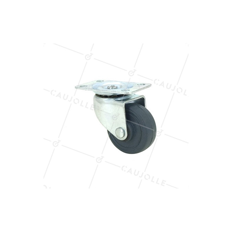 Furniture castor wheel with swivel plate 35 mm diameter 1