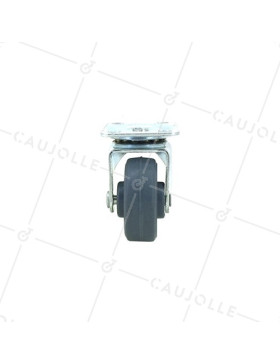 ROULETTE PIVOTANTE EN CAOUTCHOUC DIAMÈTRE 35 MM CHARGE 20 KG - S12C35