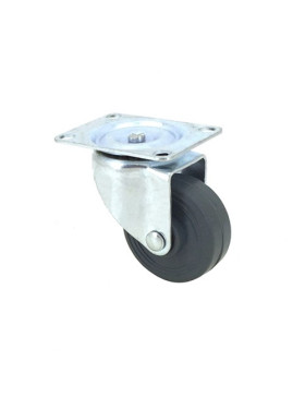 Furniture castor wheel with swivel plate 42 mm diameter 1
