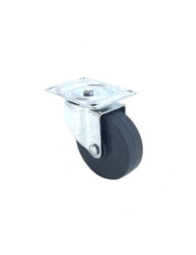 ROULETTE D'AMEUBLEMENT CAOUTCHOUC DIAMÈTRE 50 MM CHARGE 30 KG - S12C50