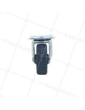 ROULETTE D'AMEUBLEMENT CAOUTCHOUC DIAMÈTRE 50 MM CHARGE 30 KG - S12C50