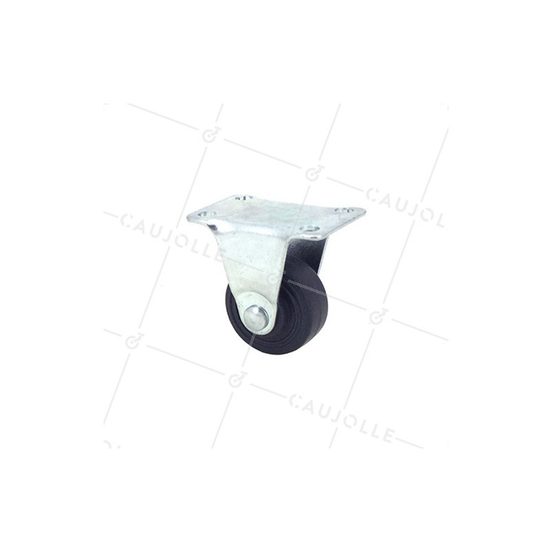Castor wheel for furniture non-swivel plate 30 mm diameter 1