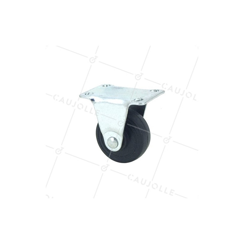 ROULETTE EN CAOUTCHOUC FIXE DIAMÈTRE 35 MM CHARGE 15 KG - S18C35