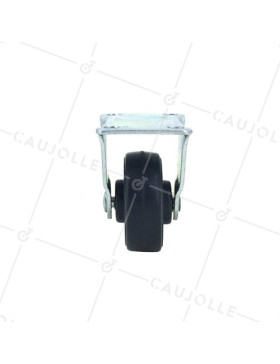 ROULETTE EN CAOUTCHOUC FIXE DIAMÈTRE 35 MM CHARGE 15 KG - S18C35
