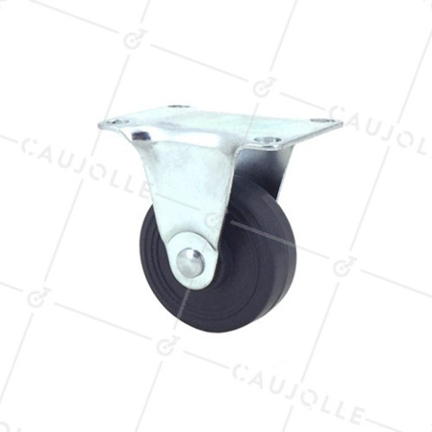 RUBBER FURNITURE CASTOR 42 MM DIAMETER 20 KG MAX LOAD - S18C42 • Caujolle