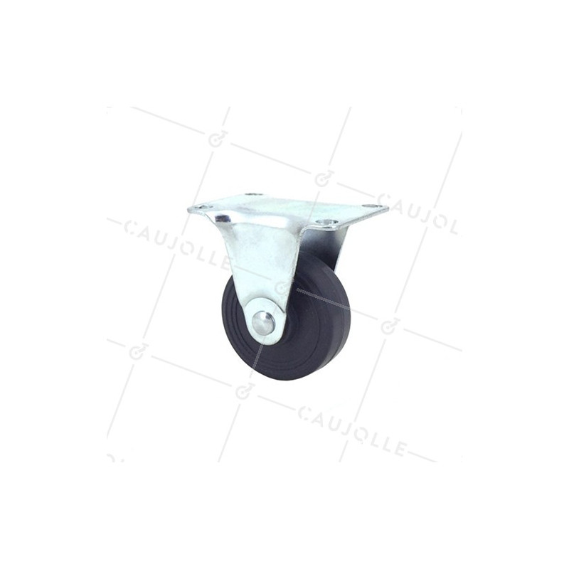ROULETTE D'AMEUBLEMENT CAOUTCHOUC DIAMÈTRE 42 MM CHARGE 20 KG - S18C42