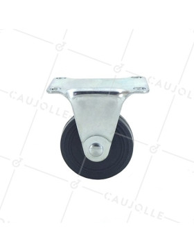 ROULETTE D'AMEUBLEMENT CAOUTCHOUC DIAMÈTRE 42 MM CHARGE 20 KG - S18C42
