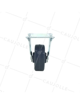 ROULETTE D'AMEUBLEMENT CAOUTCHOUC DIAMÈTRE 42 MM CHARGE 20 KG - S18C42