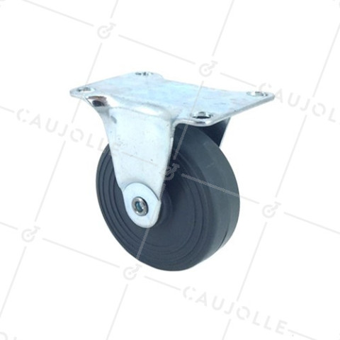 ROULETTE D'AMEUBLEMENT CAOUTCHOUC DIAMÈTRE 50 MM CHARGE 30 KG - S18C50 • Caujolle