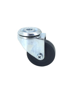 ROULETTE D'AMEUBLEMENT EN CAOUTCHOUC DIAMETRE 42 MM CHARGE 30 KG A FIXATION DE 8 MM - S20C42