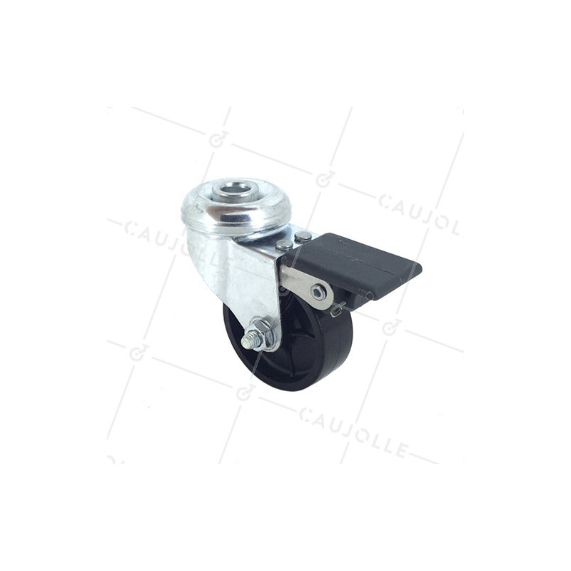 Furniture castor wheel with eye swivel with brake 50 mm diameter 1