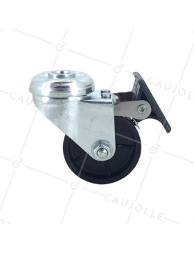 Furniture castor wheel with eye swivel with brake 50 mm diameter 3