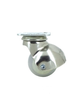 Spherical castor wheel for carpet with swivel plate 40 mm diameter 2