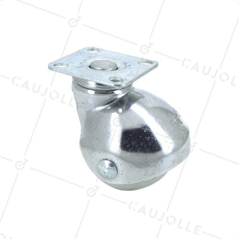 Castor FURNITURE CASTOR WITH NON-STAINING RUBBER BALL DIAMETER 50 MM LOAD 35 KG - S16P50 • Caujolle