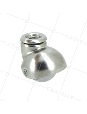FURNITURE CASTOR IN NON-MARKING RUBBER 40 MM DIAMETER 35 KG MAX LOAD 10 MM FIXING - S16O 40 • Caujolle