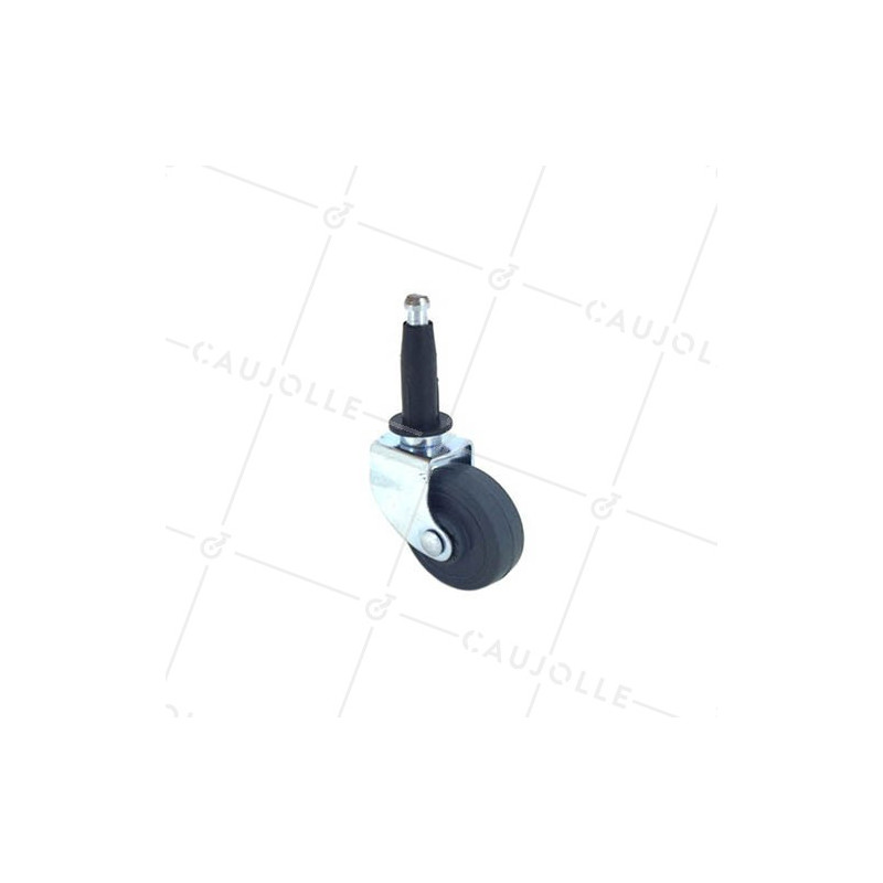Furniture swivel castor wheel with smooth spindle 30 mm diameter 1