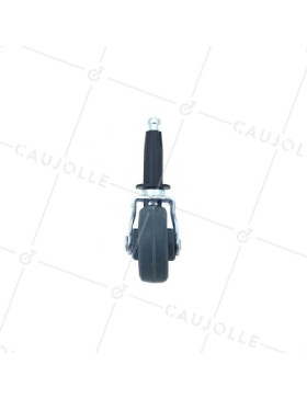 ROULETTE D’AMEUBLEMENT CAOUTCHOUC À TIGE DIAMÈTRE 30 MM CHARGE 15 KG A TIGE A CLIPSER DE 10 MM - S40C30