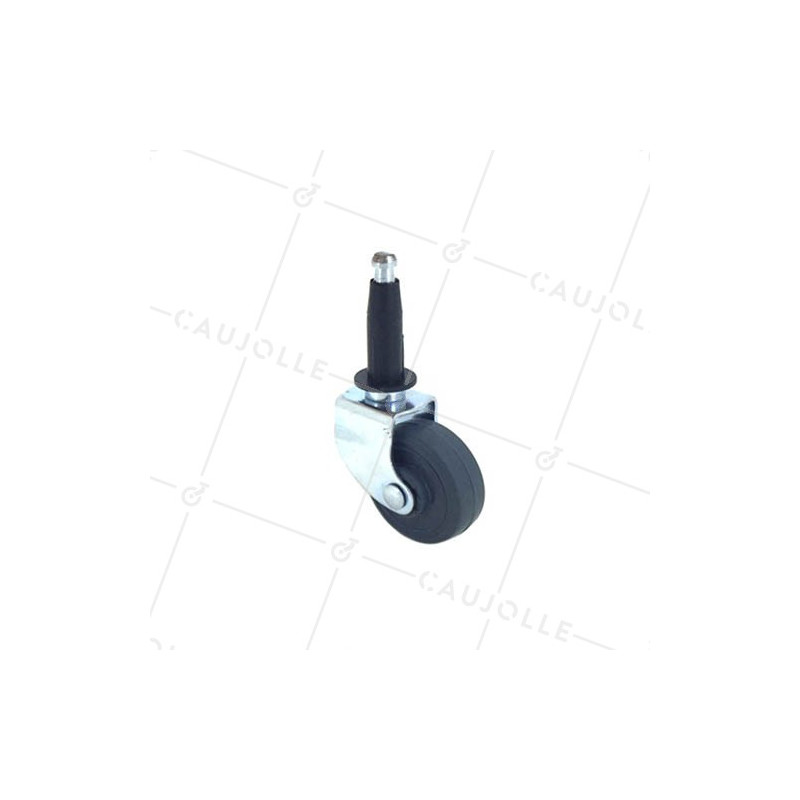 Furniture swivel castor wheel with smooth spindle 35 mm diameter 1