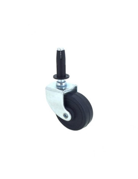 Furniture swivel castor wheel with smooth spindle 42 mm diameter 1