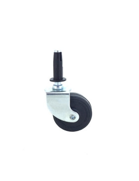Furniture swivel castor wheel with smooth spindle 42 mm diameter 2
