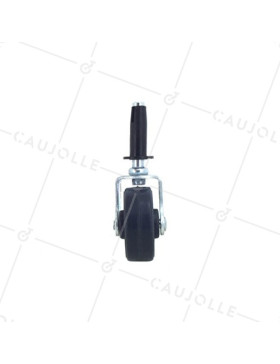 Furniture swivel castor wheel with smooth spindle 42 mm diameter 3