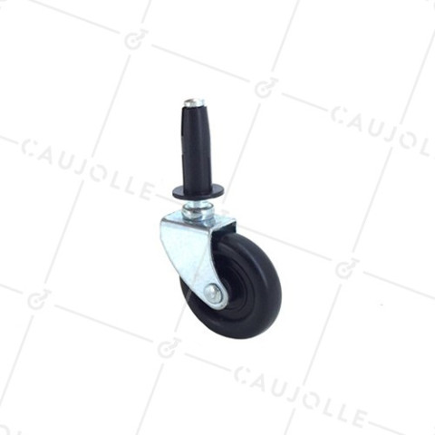 ROULETTE D’AMEUBLEMENT PIVOTANTE À TIGE  DIAMÈTRE 37 MM CHARGE 6 KG - S30 37 • Caujolle